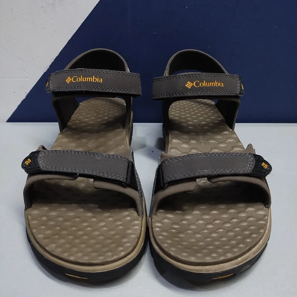 Columbia Riptide Sandals Mens US 8 Gray Black Open Toe Hook & Loop YM 6045-255
